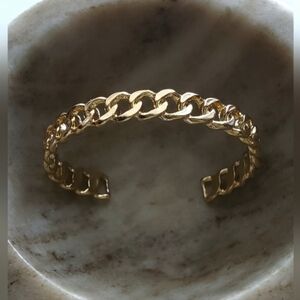 Curb Chain Cuff Bracelet
